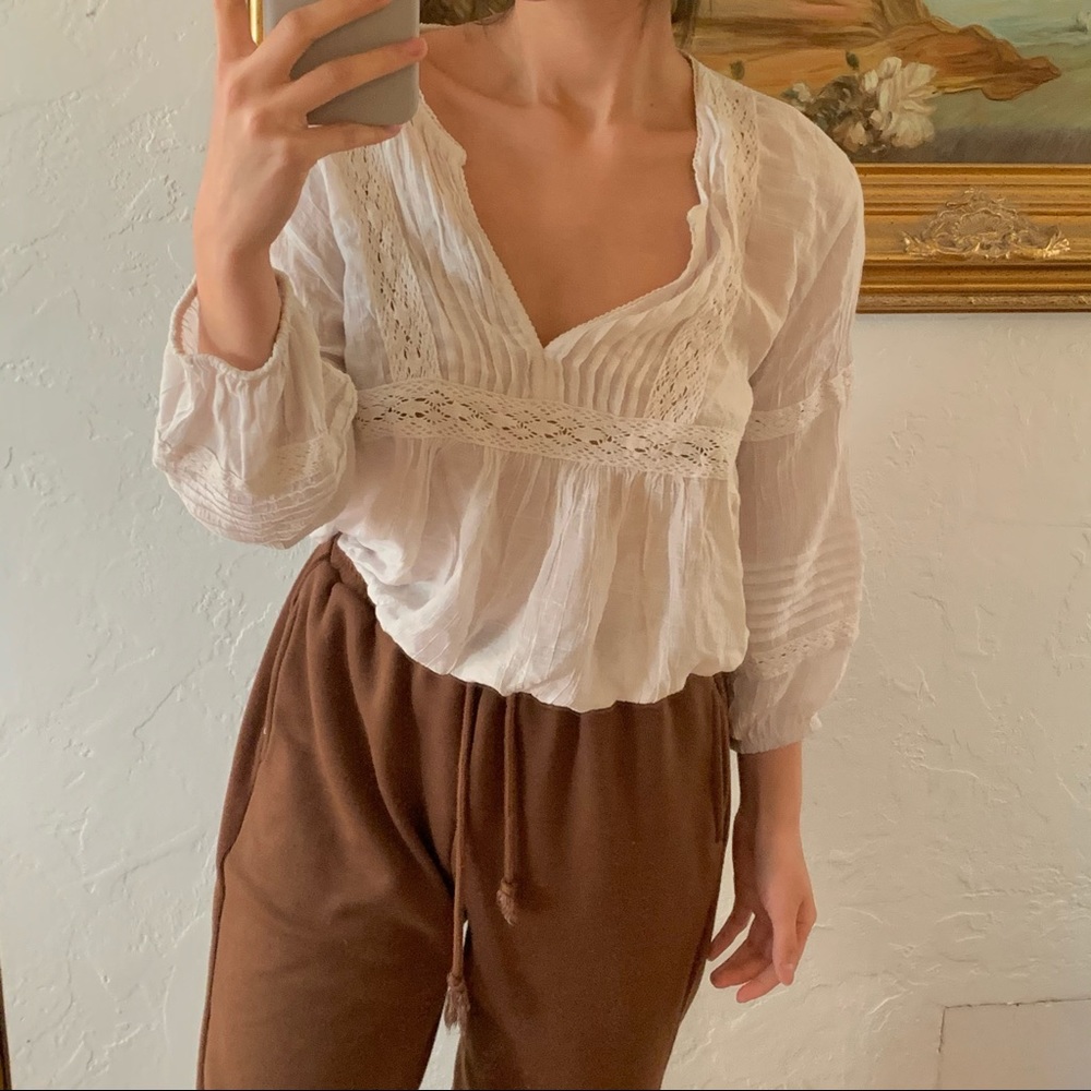 Forever21 white lace blouse